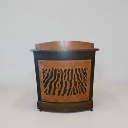 Elite Condition – Custom Decorative Host Stand – Wood & Metal Restaurant Reception Station – Mobile on Wheels – Ready for Commercial Use!
