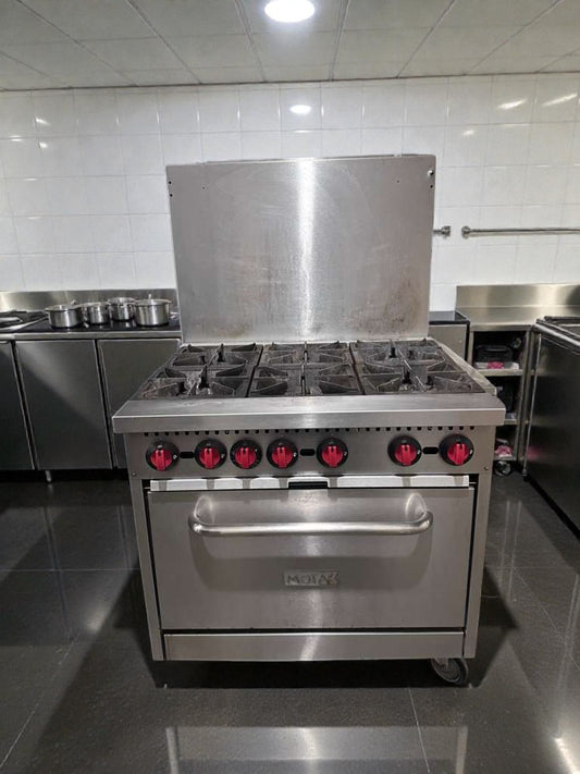 Flawless Performance – Montague 6-Burner Commercial Gas Range with Oven – Natural Gas – NSF Listed – Fully Tested & Operational