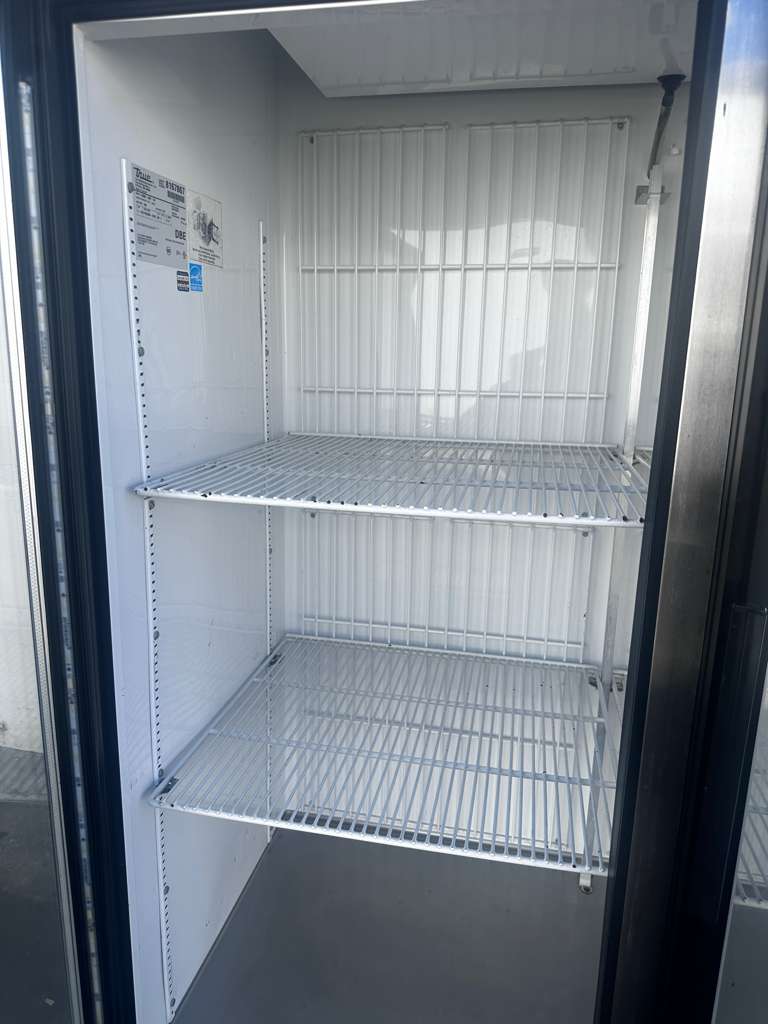 Superior Condition – True GDM-49F-LTF-HC~TSL01 – 54" Two-Section Black Glass Door Freezer Merchandiser – LED Lighting – 8 Shelves – 220V – NSF / UL Listed – Fully Tested & Operational!