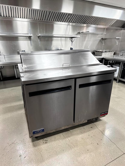 Flawless Condition – Arctic Air AST48RZ – 48" Two-Door Sandwich/Salad Prep Table – 12 Cu. Ft. – 12-Pan Capacity – 115V – Fully Tested & Operational!