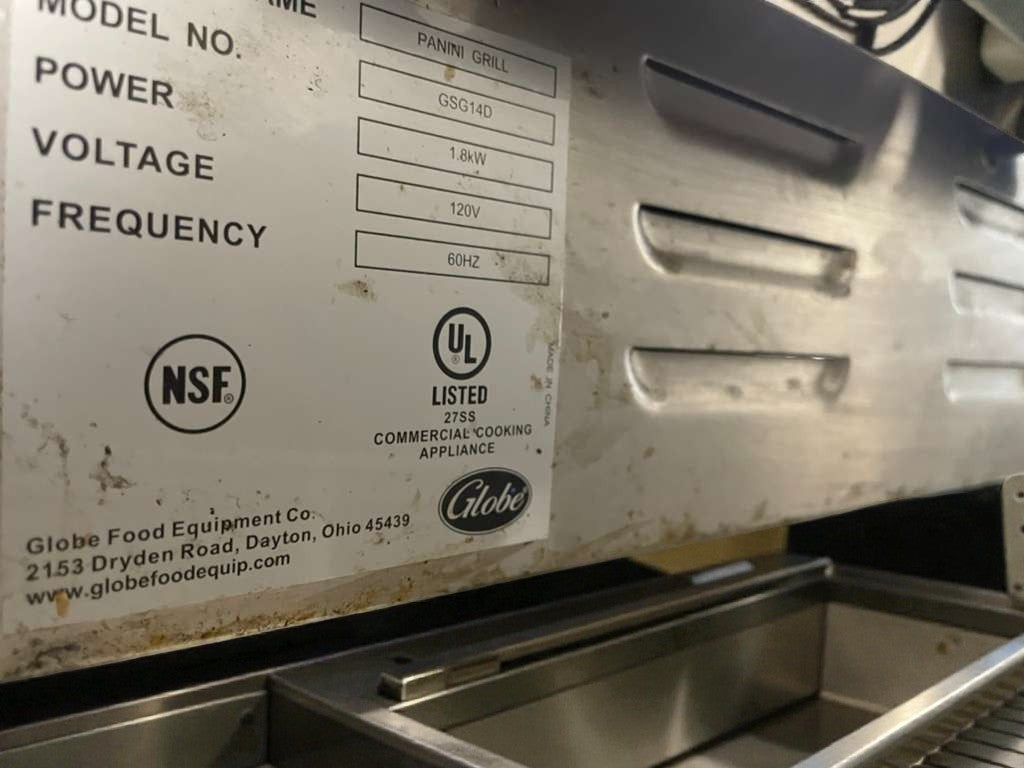 Outstanding Condition – Globe GSG14D Commercial Panini Grill – 120V – Fully Tested & Working!