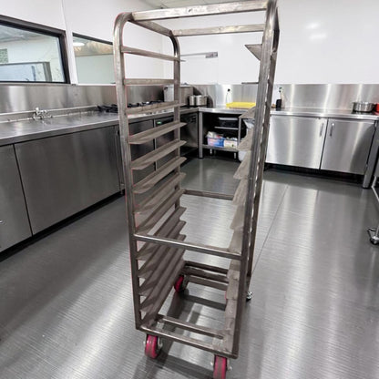 Superior Condition – Commercial Stainless Steel Bun Pan Rack – Mobile Sheet Pan Rack – Heavy-Duty Bakery / Kitchen Tray Rack – Fully Tested & Operational!