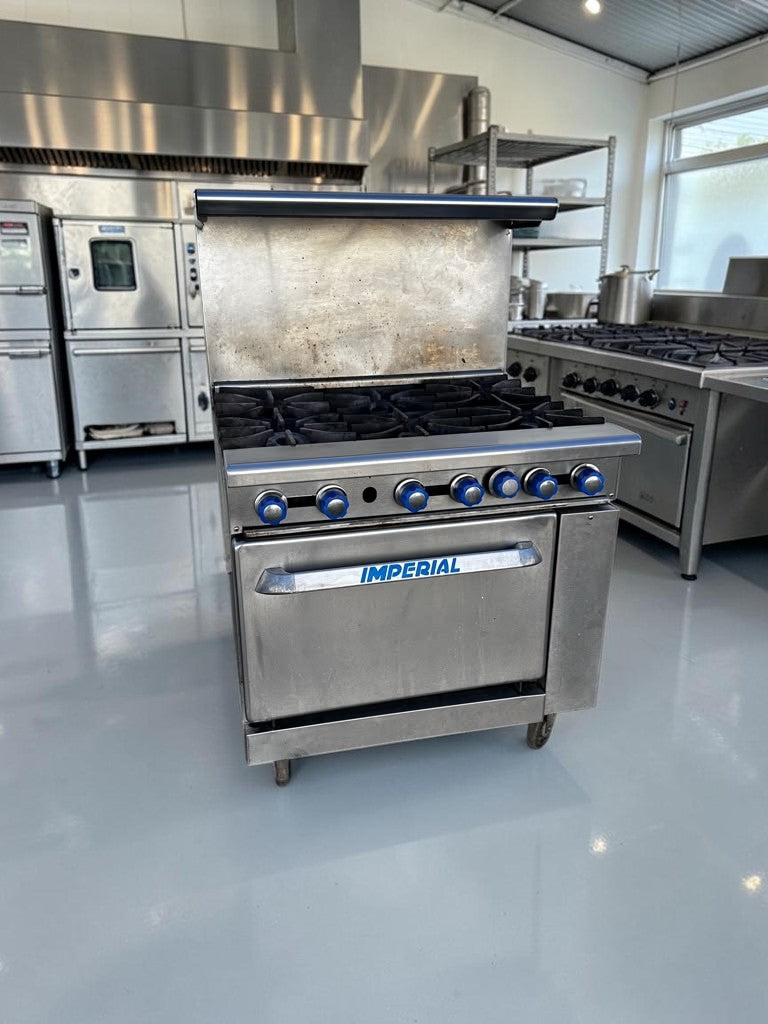 Superior Condition – Imperial IR-6 Pro Series – 36" Commercial 6-Burner Gas Range with Standard Oven – 227,000 BTU – Natural Gas – NSF & CSA Certified – Fully Tested & Operational!