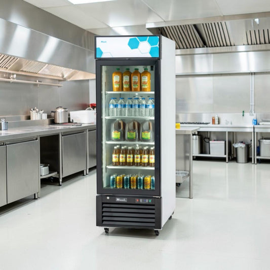 Excellent Condition – Migali C-23RM-HC – 27" One-Section Glass Door Merchandiser Refrigerator – 23 Cu. Ft. – R290 – 115V – Fully Tested & Operational!