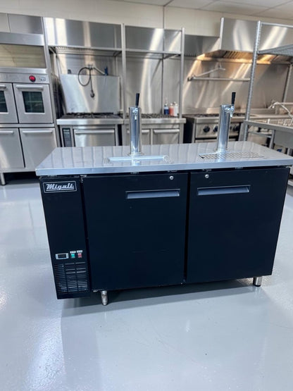 Exceptional Condition – Migali C-DD60-2-HC – 60" Two Door Direct Draw Beer Dispenser – 2 Tap Commercial Kegerator – 115V – Fully Tested & Operational!