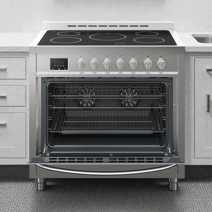 Brand New Premium Condition – KoolMore KM-FR36EE-SS – 36 in. Professional Electric Range – Stainless Steel with Legs – 4.3 Cu. Ft. – UL Certified – Never Used in Original Box!