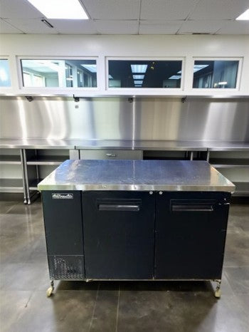 Exceptional Condition – Blue Air BBB59-2B-HC – 59" Commercial Back Bar Cooler – 2 Sliding Glass Doors – Black Finish – 19.4 Cu. Ft. – 115V – UL / ETL Listed – Fully Tested & Operational!