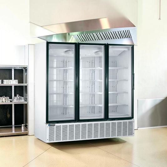Superior Condition – Master-Bilt BLG-74HM – 70 Cu. Ft. Commercial 3-Door Glass Display Freezer Merchandiser – Bottom-Mount Refrigeration – 208-230V – Fully Tested & Operational!
