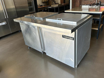 Exceptional Condition – Continental Refrigerator SW60-24M – 60” Stainless Steel Refrigerated Worktop / Sandwich Prep Table – 115V – Fully Tested & Operational!