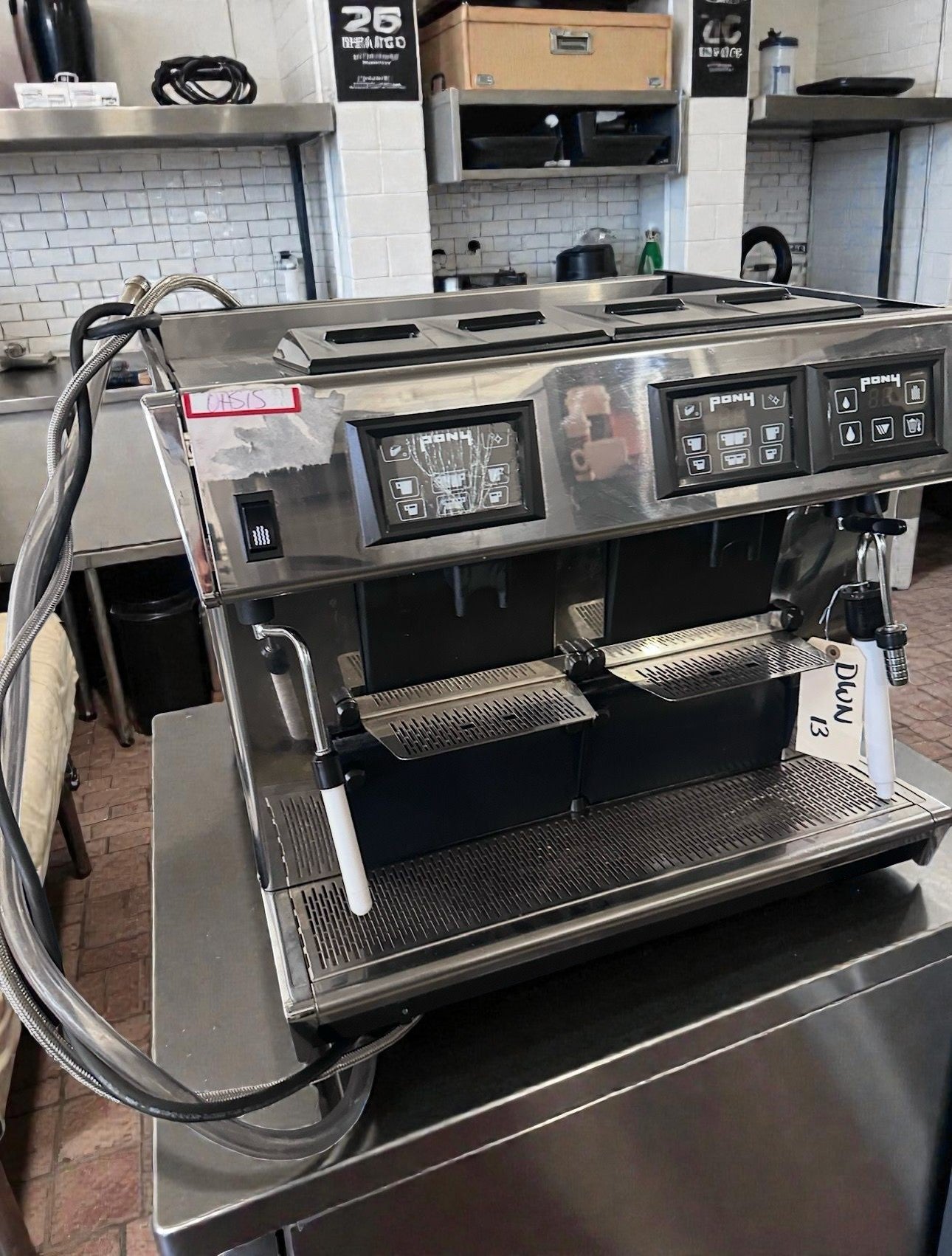 Prime Condition – Grindmaster 1011-008 Pony Series – Four Pod Automatic Espresso Machine – 2 Group – 230V – ETL Listed – Fully Tested & Operational!