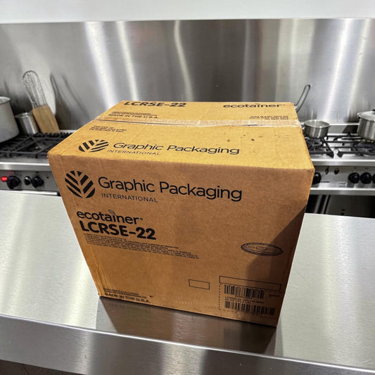 Brand-New Sealed Case – Graphic Packaging ecotainer LCRSE-22 – Clear Compostable PLA Cold-Cup Lids – 12–24 oz Compatibility – 2,000 Count