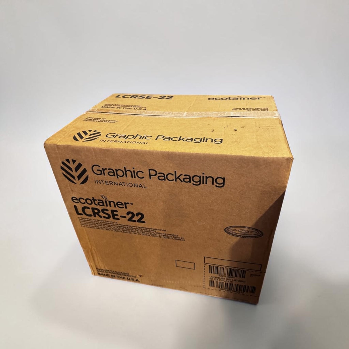 Brand-New Sealed Case – Graphic Packaging ecotainer LCRSE-22 – Clear Compostable PLA Cold-Cup Lids – 12–24 oz Compatibility – 2,000 Count