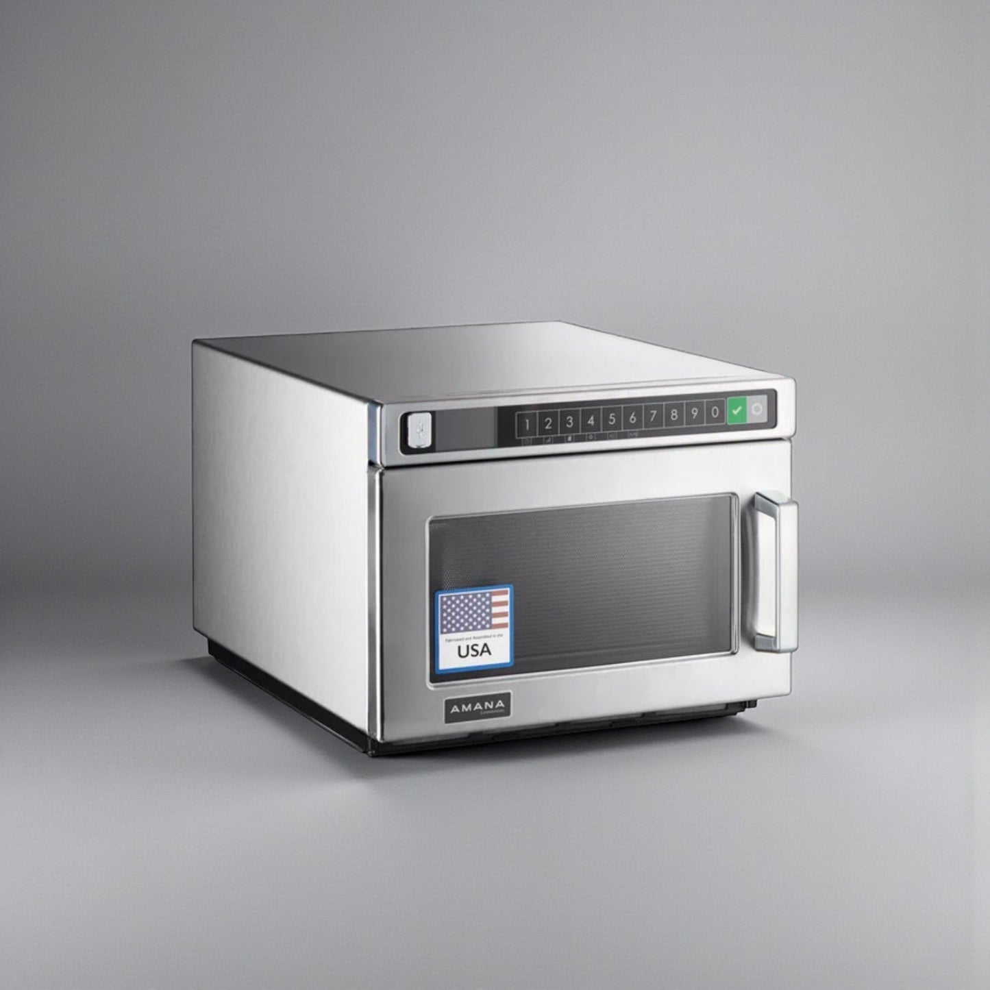Dependable Condition – Amana HDC182 – Heavy-Duty Stainless Steel Commercial Microwave – Push Button Controls – 0.6 Cu. Ft. – 208/240V – 1800W Output – ETL Listed – Fully Tested & Operational!
