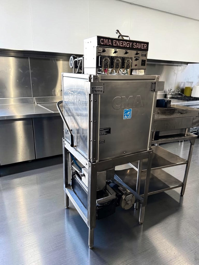 Exceptional Condition – CMA Dishmachines EST-AH2 Energy Mizer® – Commercial Low-Temperature Door-Type Dishwasher – 40 Racks/Hour – 115V – Fully Tested & Operational!