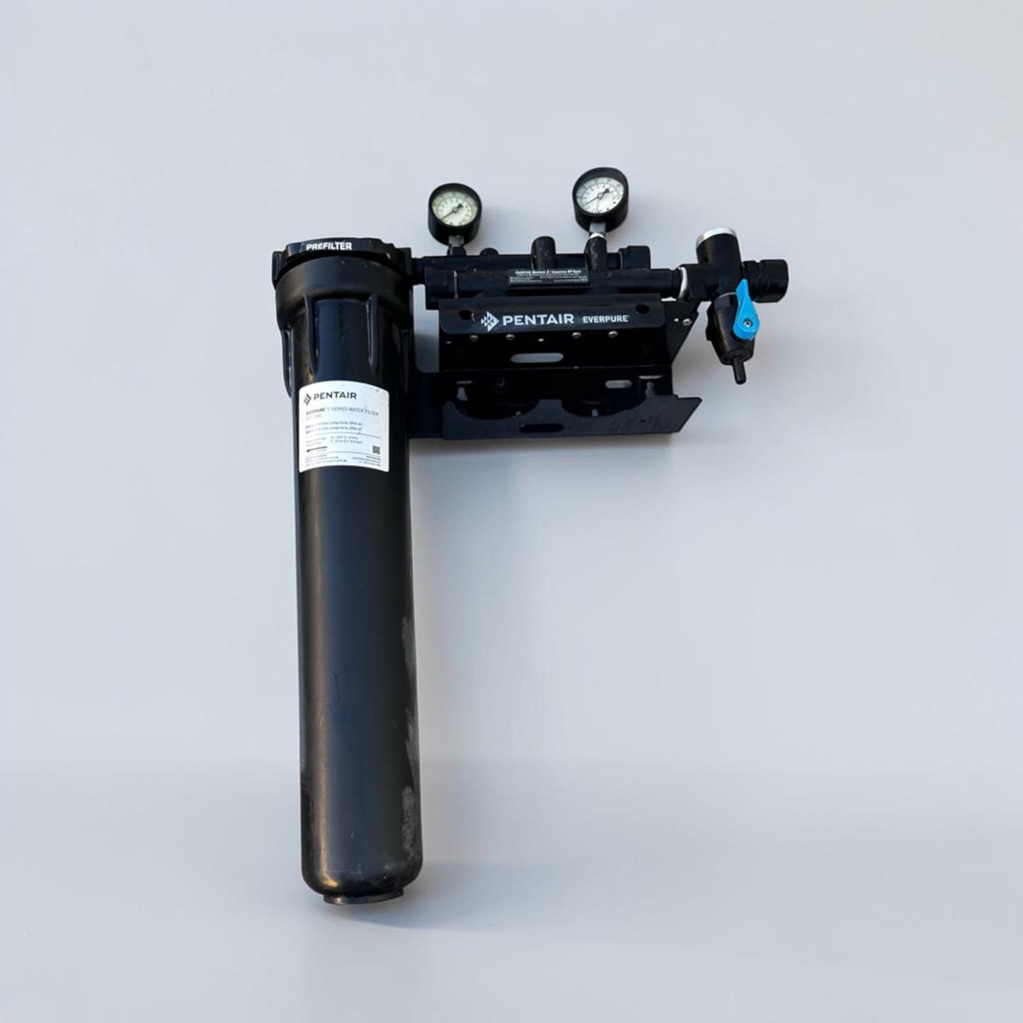 Prime Condition – Pentair Everpure E-Series E20 – Commercial Water Prefilter with Twin-Series Filter Head – Dual Pressure Gauges – 20″ Housing – Fully Tested & Operational!