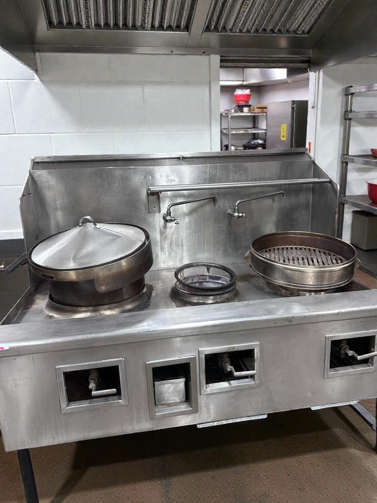 Premium Condition – China Pacific Commercial Gas Wok Range – 3-Ring Burners – NSF Certified – Fully Tested & Operational!