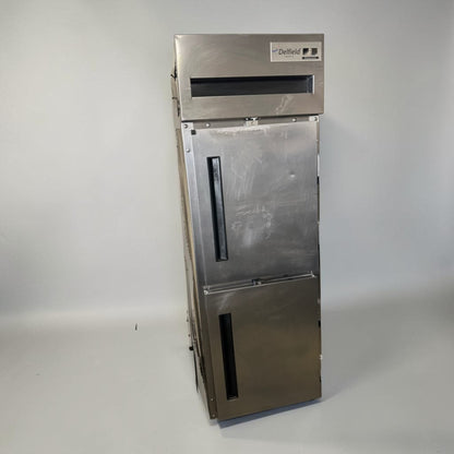Superior Condition – Delfield 6025XL-SH 6000XL™ – 25 5/8" Single-Section Commercial Reach-In Refrigerator – 2 Half-Height Solid Doors – 20 Cu. Ft. – 115V – AS IS!