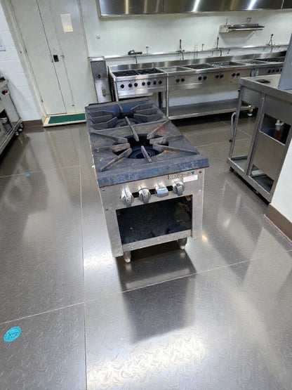 Outstanding Condition – Commercial 2-Burner Gas Hot Plate Range – Heavy-Duty Cast Iron – NSF Style – Fully Tested & Working!