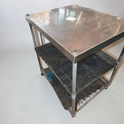 High-Quality Condition – Stainless Steel Work Table – 34" x 30" x 26" – Commercial Prep Table with Wire Undershelf – Ready for Restaurant Use!