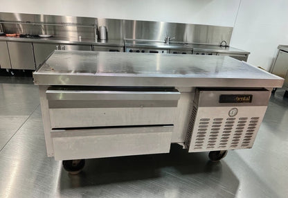 Exceptional Condition – Continental D48GFN Chef Base Freezer – 48 inch Refrigerated Equipment Stand with 2 Drawers – 115V – Commercial Kitchen Line Base – Fully Tested & Operational!