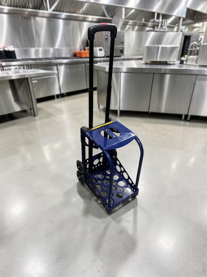 Excellent Condition – ZUCA Sport Frame – Built-In Seat Rolling Cart Frame – Navy Blue – Flashing Wheels – Fully Inspected & Ready for Use!