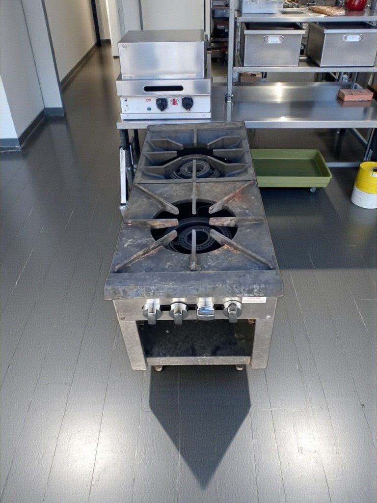 Outstanding Condition – Commercial 2-Burner Gas Hot Plate Range – Heavy-Duty Cast Iron – NSF Style – Fully Tested & Working!