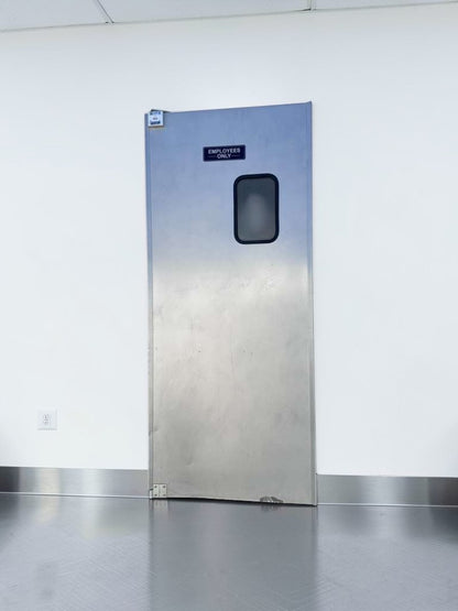 Prime Condition – GSW Commercial Aluminum Swing Door – Restaurant / Kitchen Pass-Through – 36” x 80” – Heavy-Duty – Fully Inspected & Ready for Installation!