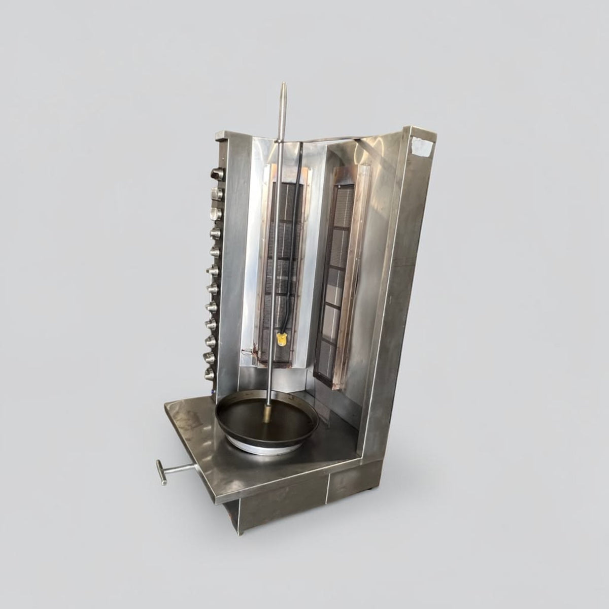 Top-Tier Condition – Commercial Stainless Steel Dual-Sided Gas Shawarma / Gyro Vertical Broiler – Heavy-Duty Rotisserie – Fully Tested & Operational!