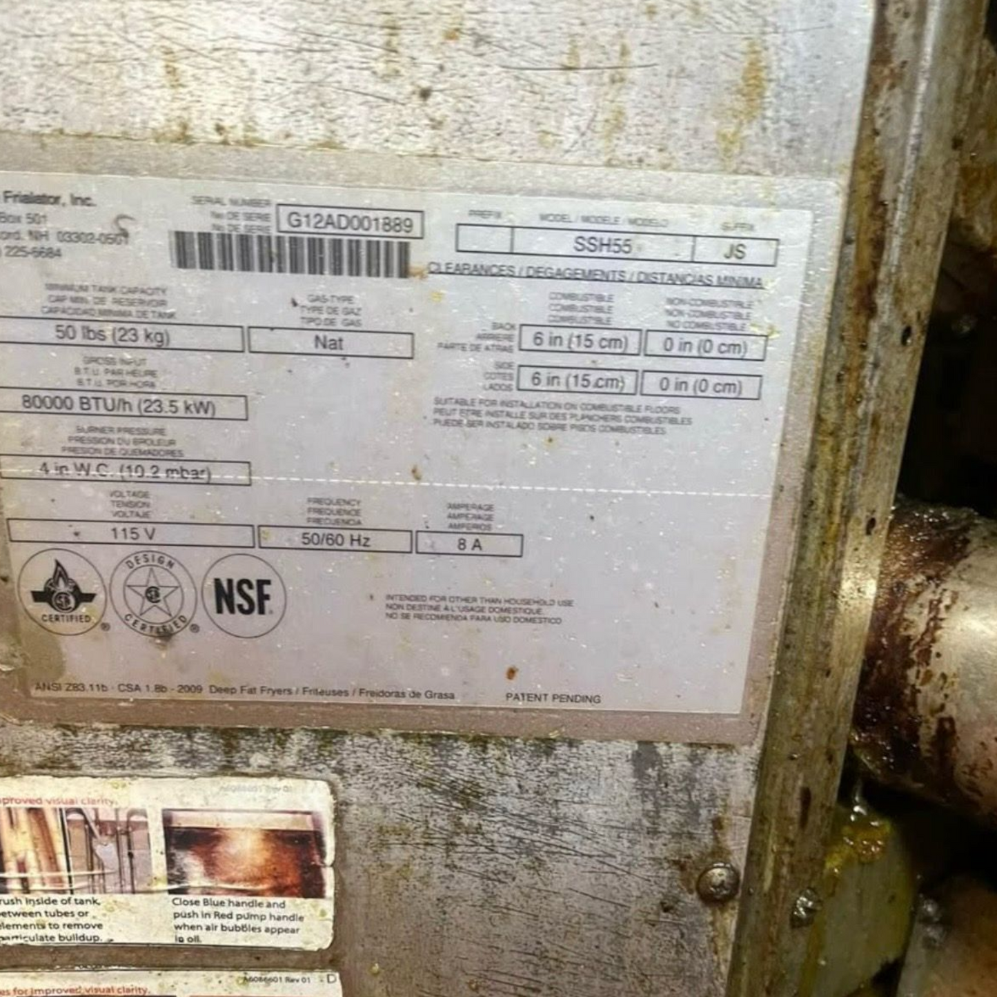 Exceptional Condition – Pitco SSH55 – Commercial Gas Fryer Battery (5 Units) – 50 lb Vats Each – Natural Gas – Built-In Filtration – Fully Tested & Operational!