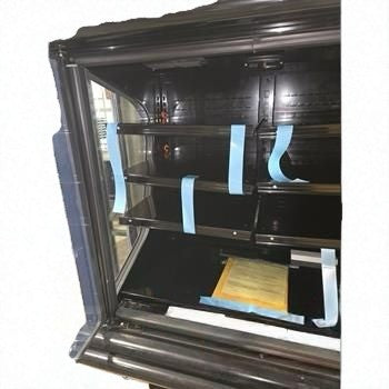 New  – Hussmann MD4060DA microSC™ Two Section Glass Door Merchandiser – 41 5/16" – Black Finish – 115V – Fully Tested & Operational!
