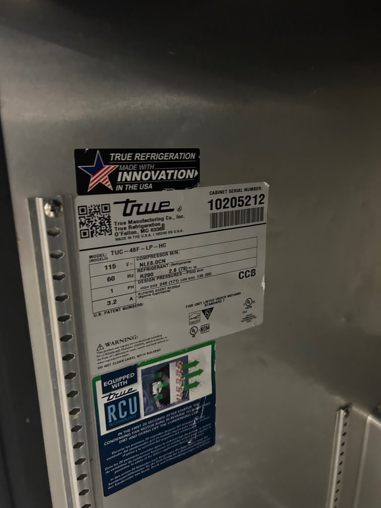Superior Condition – True TUC-48F-LP-HC – 48 3/8" Low Profile Commercial Undercounter Freezer – Two Solid Doors – R290 – 115V – Fully Tested & Operational!