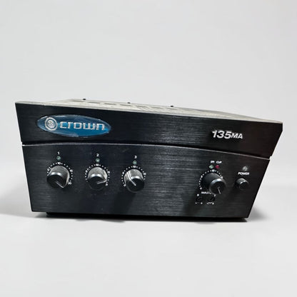 High-Grade Condition – Crown 135MA – 3-Input Commercial Mixer-Amplifier – 35W – 8Ω/70V/100V Outputs – Universal 100–240V