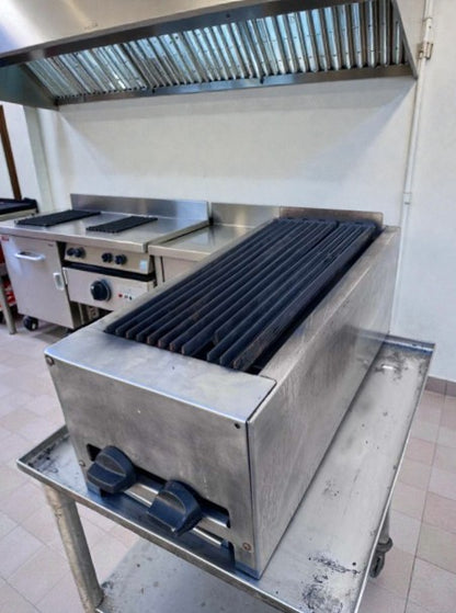 Outstanding Condition – Commercial Gas Charbroiler / Lava Rock Grill – 24" Wide – Stainless Steel – Fully Tested & Operational!