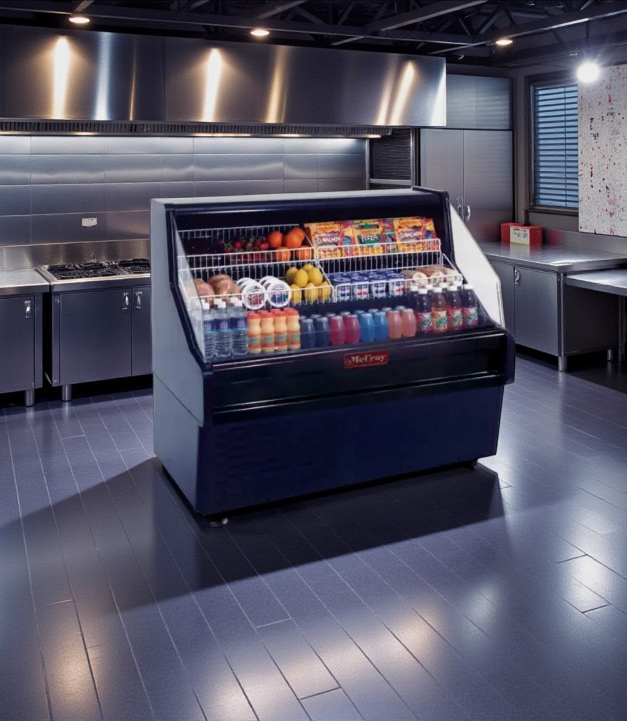 Superior Condition – Howard-McCray SC-OS30E-3-B-LED – 39" Commercial Impulse Horizontal Open Air Cooler – 3 Levels – 115V – UL / NSF Listed – Fully Tested & Operational!