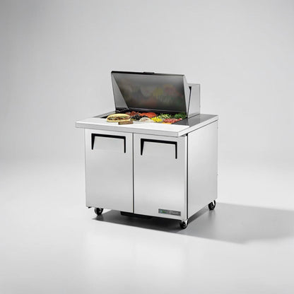 Elite Condition – True TSSU-36-12M-B-HC commercial mega top sandwich / salad prep table – 36-inch footprint – 115V – Fully Tested & Operational!