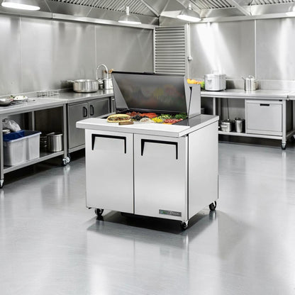 Elite Condition – True TSSU-36-12M-B-HC commercial mega top sandwich / salad prep table – 36-inch footprint – 115V – Fully Tested & Operational!