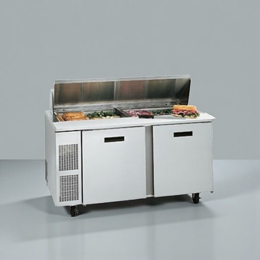 Excellent Condition – Randell 9040K-7 – 60" Sandwich / Salad Top Refrigerated Counter – Stainless Steel Prep Table – 14.67 Cu. Ft. – 115V – NSF / UL Listed – Fully Tested & Operational!