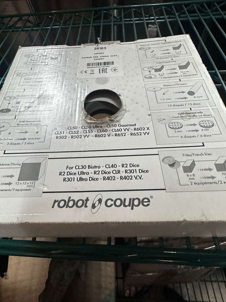 Brand New Condition – Robot Coupe 28163 – RG5 Grating Disc – Commercial Food Processor Attachment!