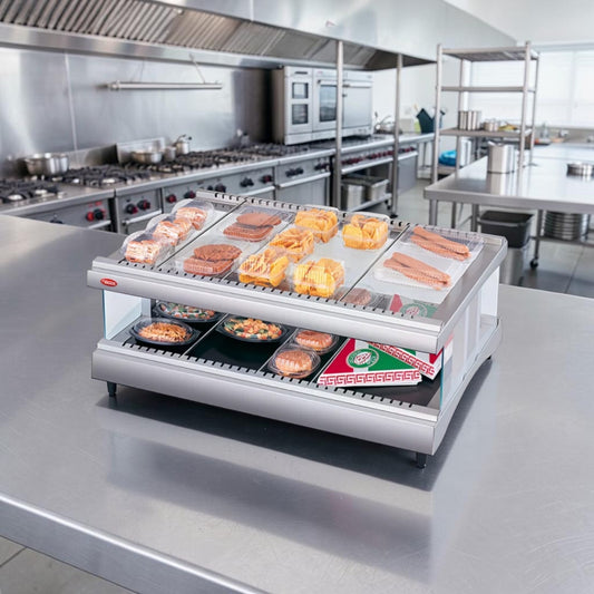 Immaculate Condition – Hatco GR3SDH-27 Glo-Ray® – 27" Self-Service Countertop Heated Glass Display Warmer – 2 Display Levels – 120V – 997W – Fully Tested & Operational!