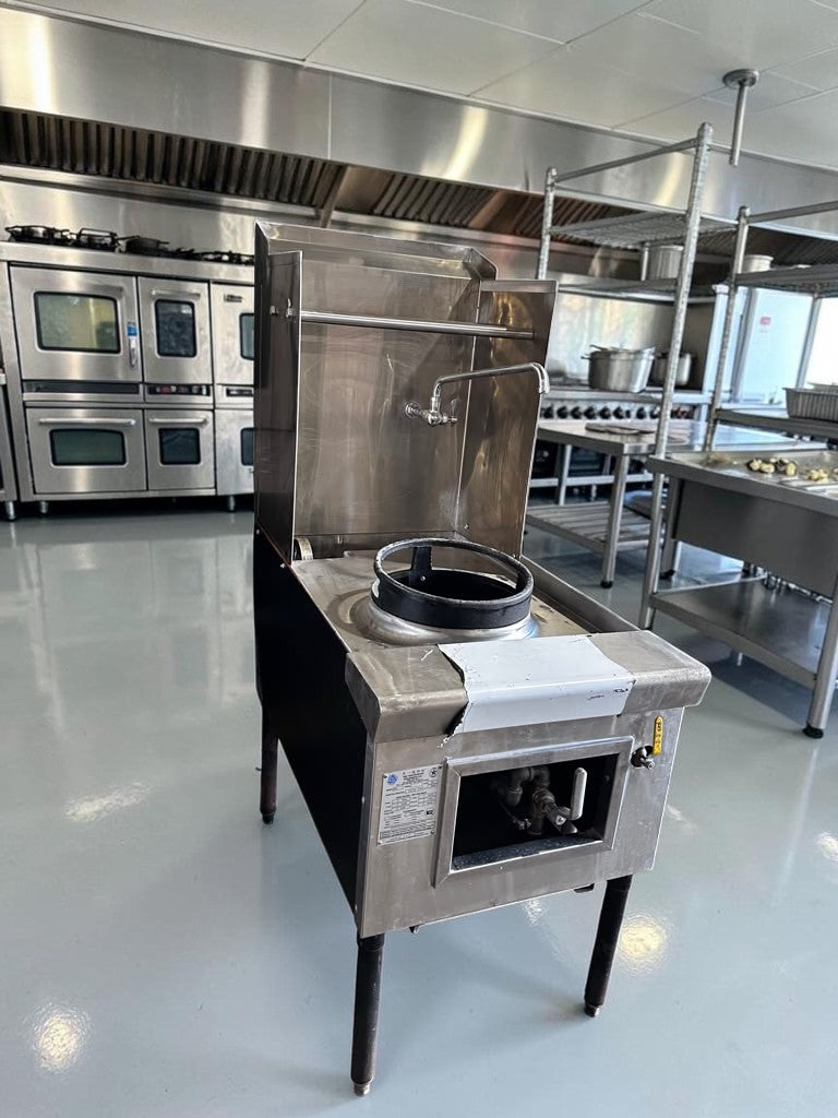 Outstanding Condition – ABC Restaurant Equipment ABC-1 – Commercial Single-Hole Chinese Wok Range – 23-Tip Jet Burner – 110,000 BTU – Natural Gas – NSF Certified – Fully Tested & Operational!
