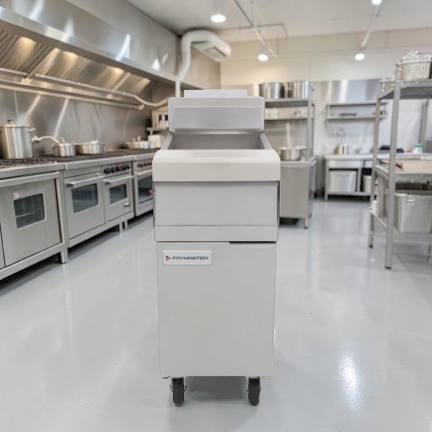Prime Condition – Frymaster PMJ145SC – 16″ Natural-Gas Floor Fryer – 40–50 lb Oil Capacity – 104,300 BTU – Fully Tested & Operational!