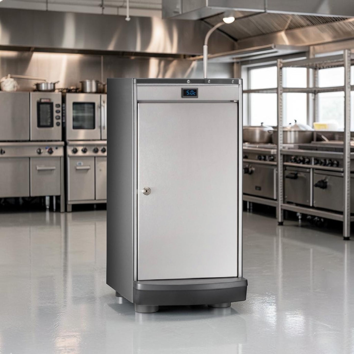 Dependable Condition – Egro KS9 – Commercial Countertop Milk Refrigerator – 6.5-Liter / 1.7-Gallon Capacity – Integrated Milk Pump & Level Sensor – 110–120V – Fully Tested & Operational!