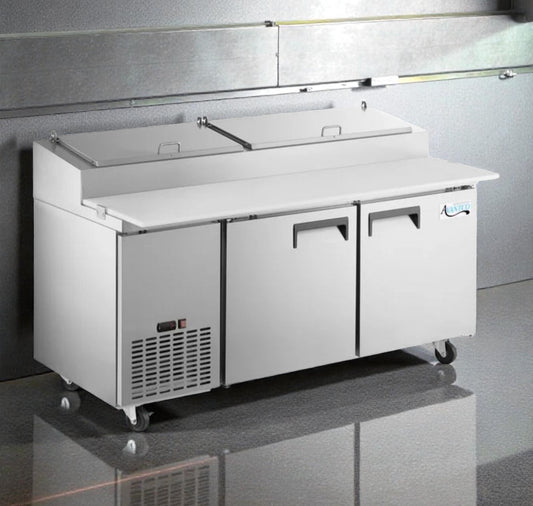 Prime Condition – Avantco Two-Door Pizza Prep Refrigerator – 60” Stainless Steel – 115V – UL Listed – Fully Tested & Operational