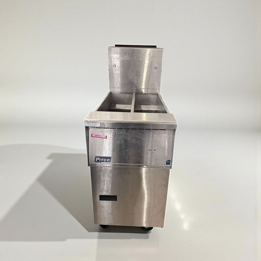 Top-Tier Condition – Pitco SG14T Commercial Gas Fryer – 40 lb Capacity – Natural Gas – NSF & ETL Listed – Fully Tested & Operational!