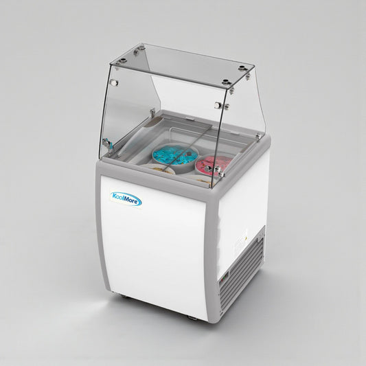 Brand New Premium Condition – KoolMore KM-ICD-26SD – Ice Cream Dipping Cabinet Freezer – 6 Cu. Ft. / 4 Tub – UL Listed – Never Used – New in Original Box!