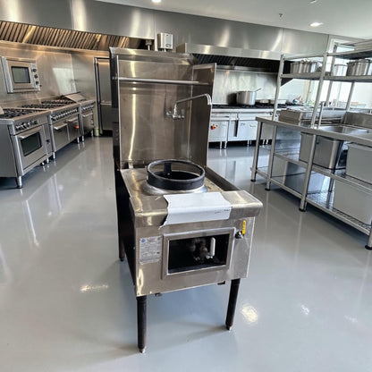Outstanding Condition – ABC Restaurant Equipment ABC-1 – Commercial Single-Hole Chinese Wok Range – 23-Tip Jet Burner – 110,000 BTU – Natural Gas – NSF Certified – Fully Tested & Operational!