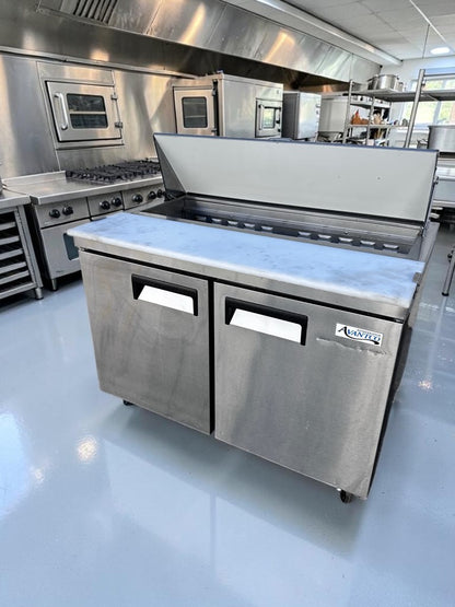Elite Condition – Avantco APT-48-HC – 47" Commercial Two-Door Refrigerated Sandwich & Salad Prep Table – 12-Pan Capacity – 115V – ETL & NSF Certified – Fully Tested & Operational!