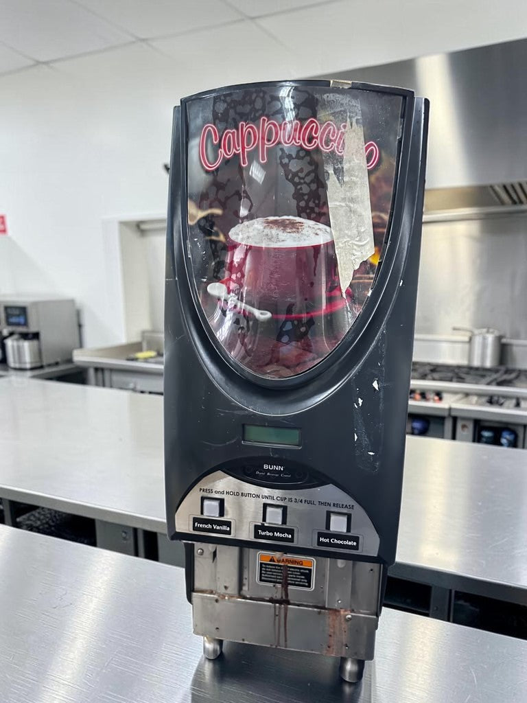 First-Class Condition – Bunn iMIX-3S+ 38600.0300 – 3-Hopper Hot Cappuccino / Powdered Beverage Dispenser – 120V – NSF & ETL Listed – Fully Tested & Operational!