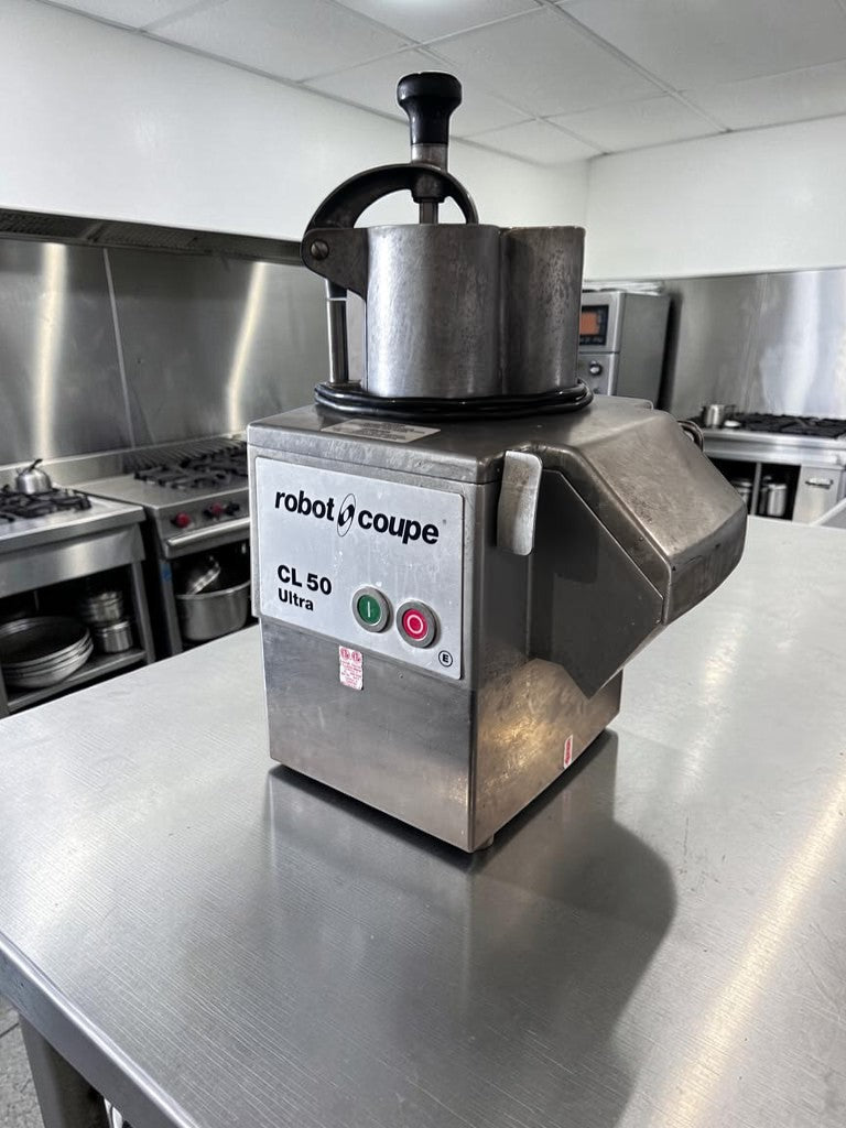 Immaculate Condition – Robot Coupe CL50E Ultra – Continuous Feed Commercial Food Processor – 2 Discs Included – 1 1/2 HP – 120V – ETL Listed – Fully Tested & Operational!