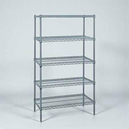 Brand New – Scratch & Dent – Quantum Storage Systems Gray Epoxy Wire Shelving Starter Kit